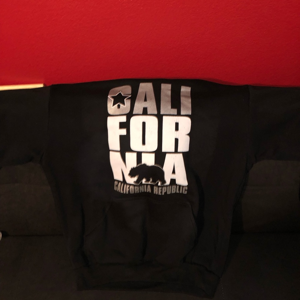 California black & silver hoodie
